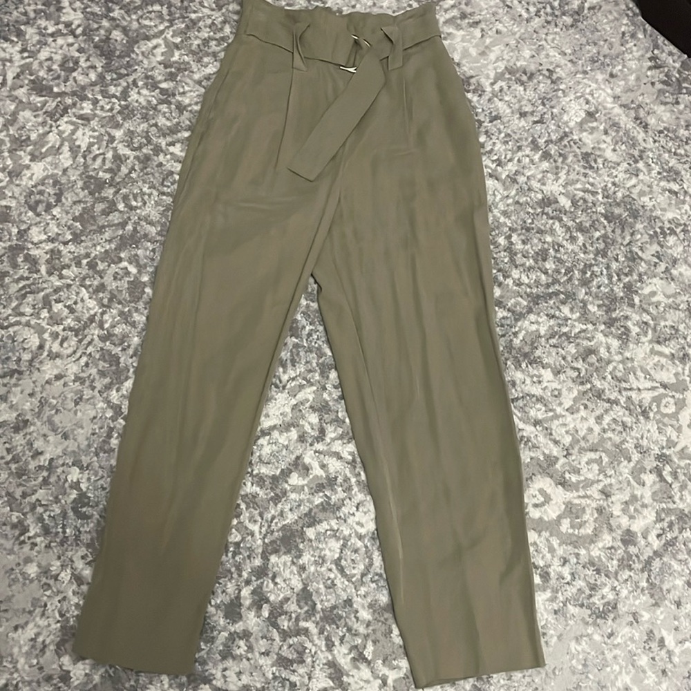 Zara High waist pants with attached belt